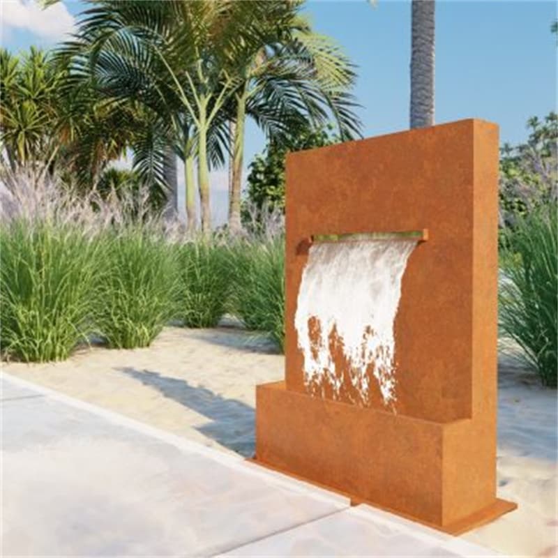 Vintage Style Corten Outdoor Water Fountain Services